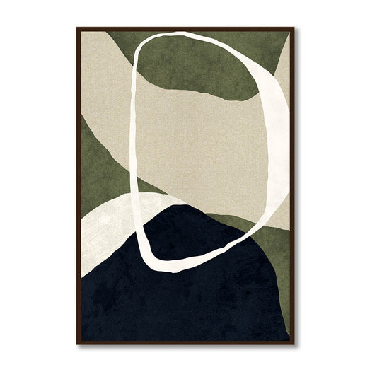 Olive Harmony Abstract Canvas Wall Artprint