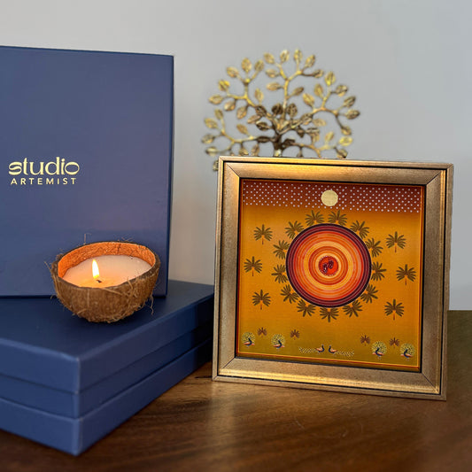 Traditional Pichwai Laxmi Ji Footprint Artwork with Gift Box