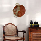 Golden Flux – Mixed Media Art with Metal Detailing