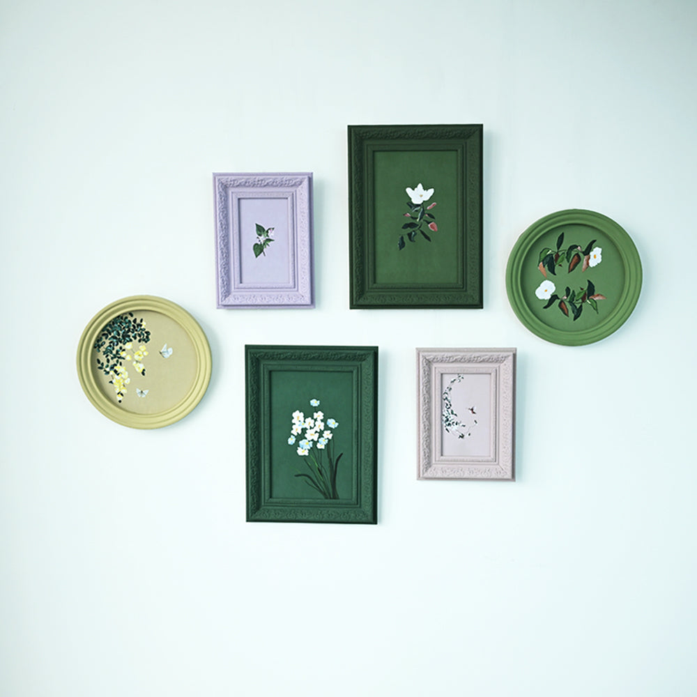 Studio Artemist botanical art gallery wall in pastel and green tone image 1