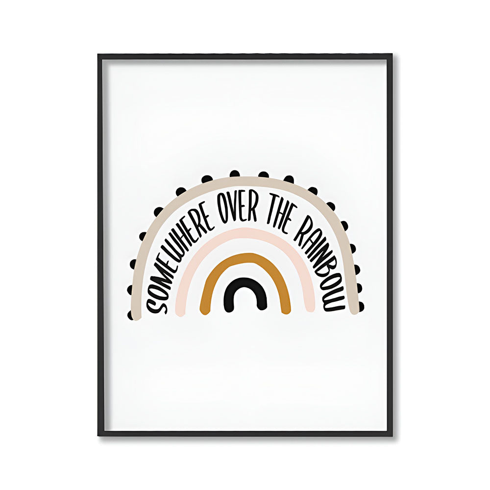 Over The Rainbow Wall Art Canvas Print for Kids Room