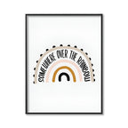 Over The Rainbow Wall Art Canvas Print for Kids Room