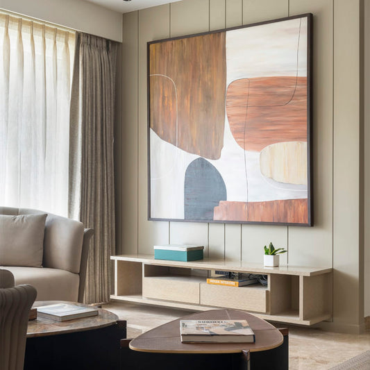 Color Contours Abstract Modern Wall Painting Canvas