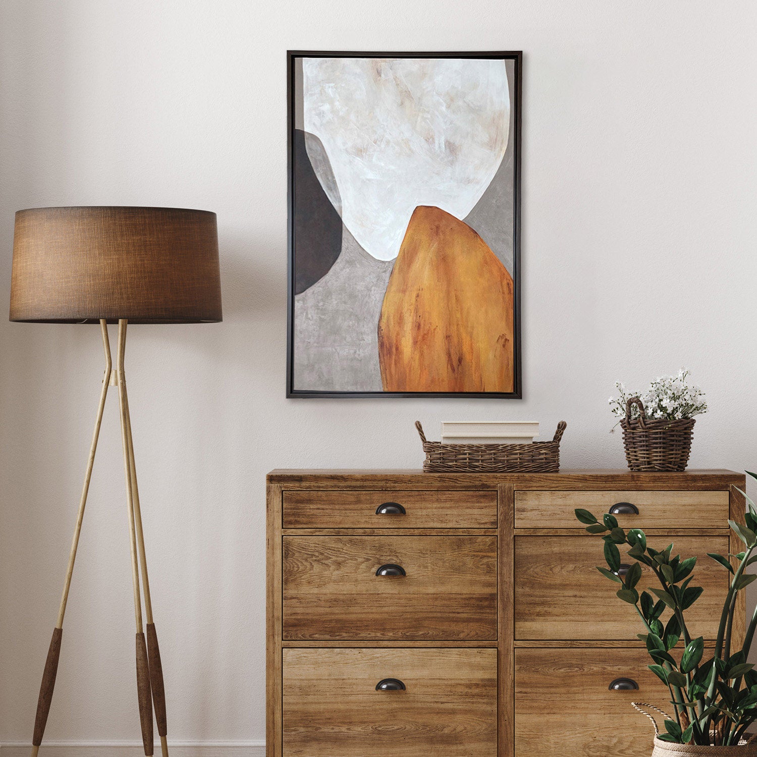 Earthy Abstract Painting - Acrylic On Canvas - Orange Brown Texture ...