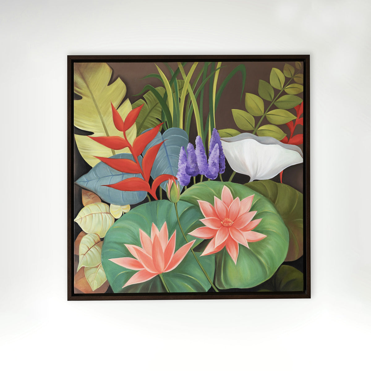 Lotus In Bloom Nature Floral Wall Painting Canvas