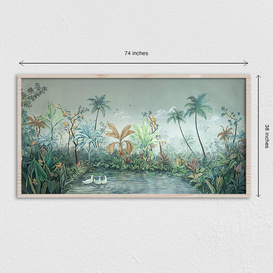 Tropical Dreamy Landscape Nature Wall Painting Canvas