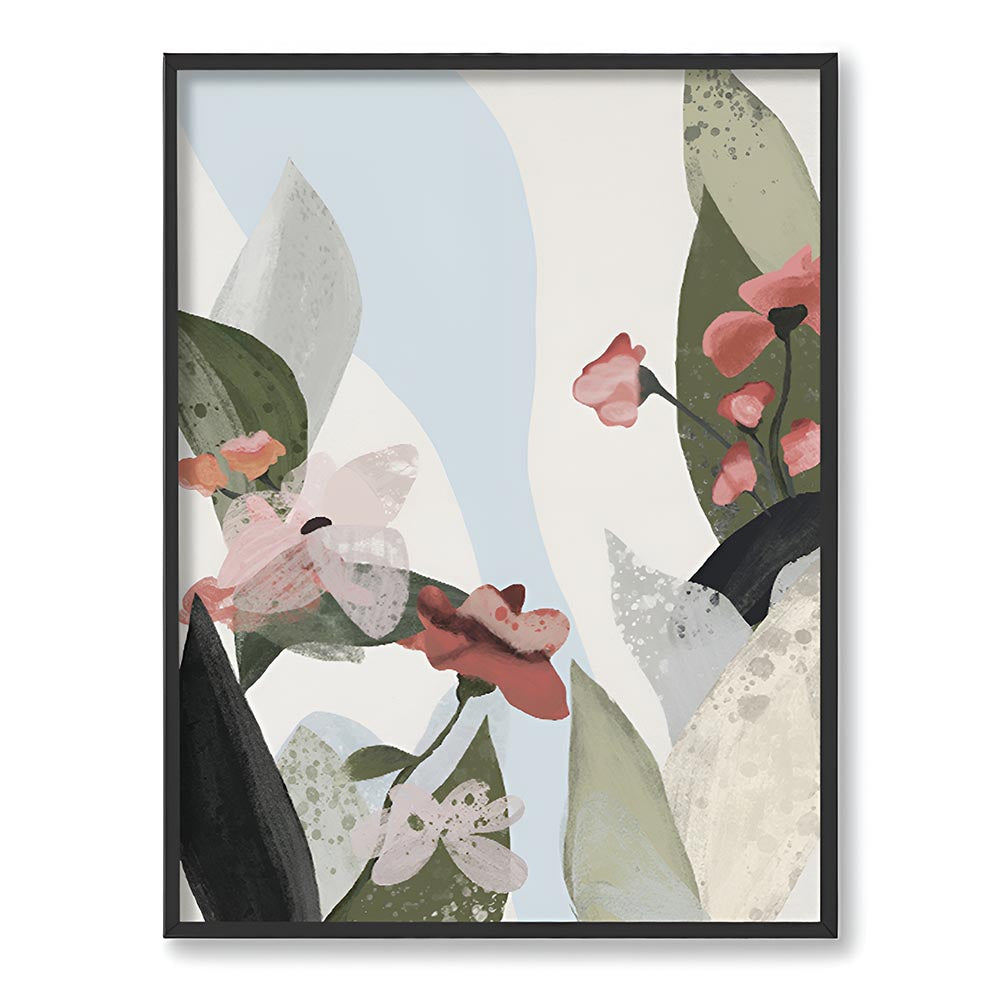 Pastel Floral 4 Nature Artwork Canvas Print for Wall
