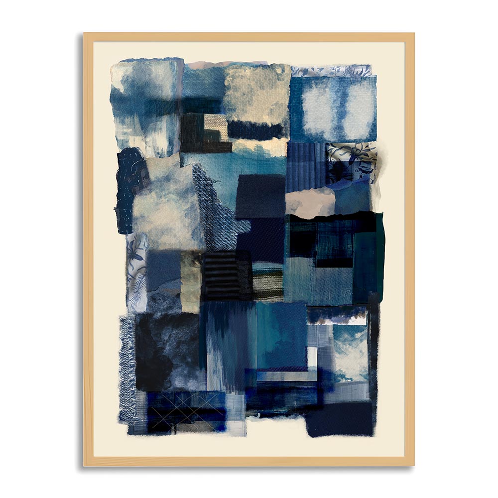 Patched Abstract Canvas Wall Art Print