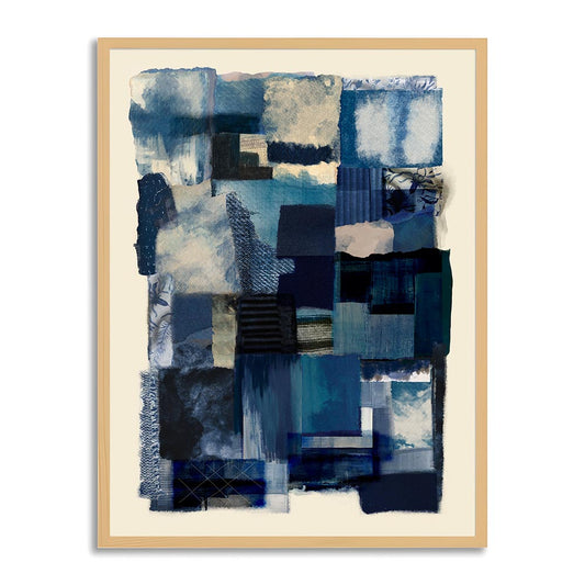 Patched Abstract Canvas Wall Art Print