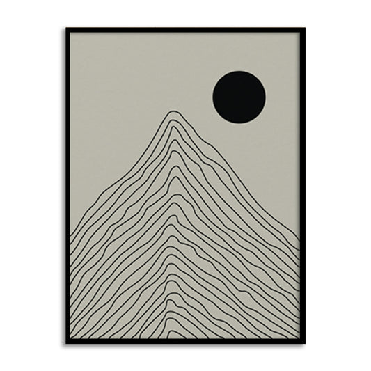 Peak Line Black and White Wall Artwork | Scandinavian Canvas Painting for Wall | Wall Decor | Wall Painting for Living Room | Bedroom