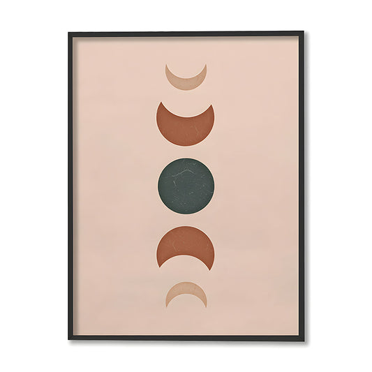 Phases of the Moon Scandinavian Canvas Wall Art Print
