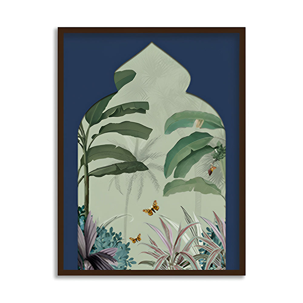 Pichwai Garden 2 Traditional Artwork Canvas Print for Wall