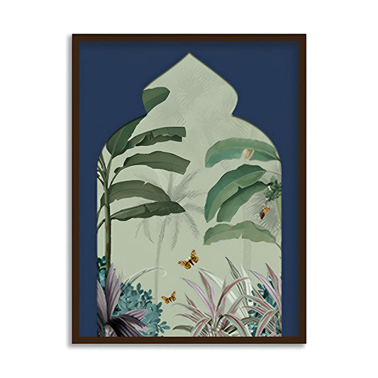 Pichwai Garden 2 Traditional Artwork Canvas Print for Wall