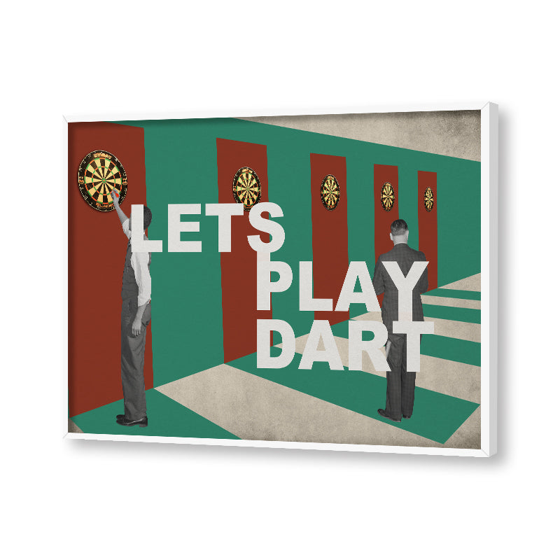 Let's Play Dart Pop Artwork Canvas Print for Wall