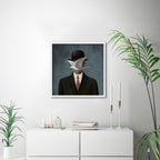 Man In A Bowler Hat Pop Artwork Canvas Print for Wall