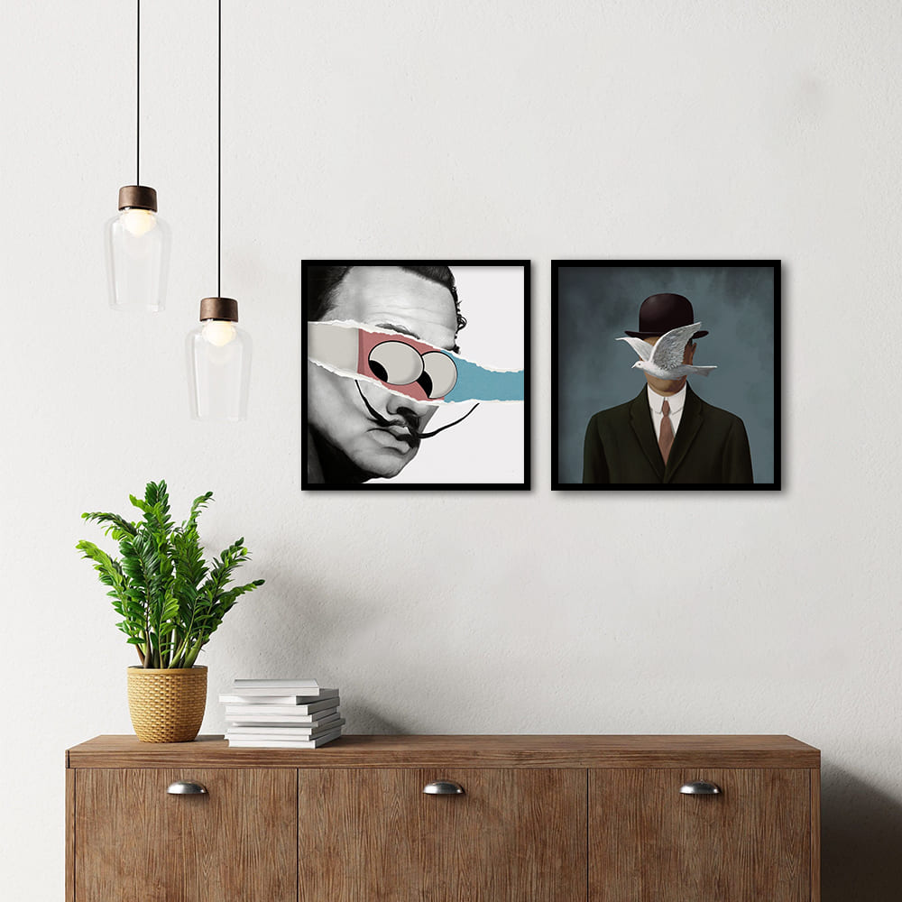 Man In A Bowler Hat Pop Artwork Canvas Print for Wall