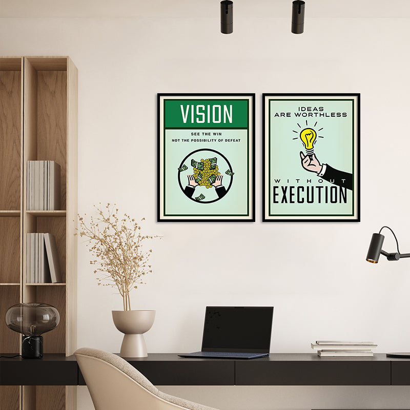 Monopoly 3 - Set of 2 Pop Artwork Canvas Print for Wall shown in a room