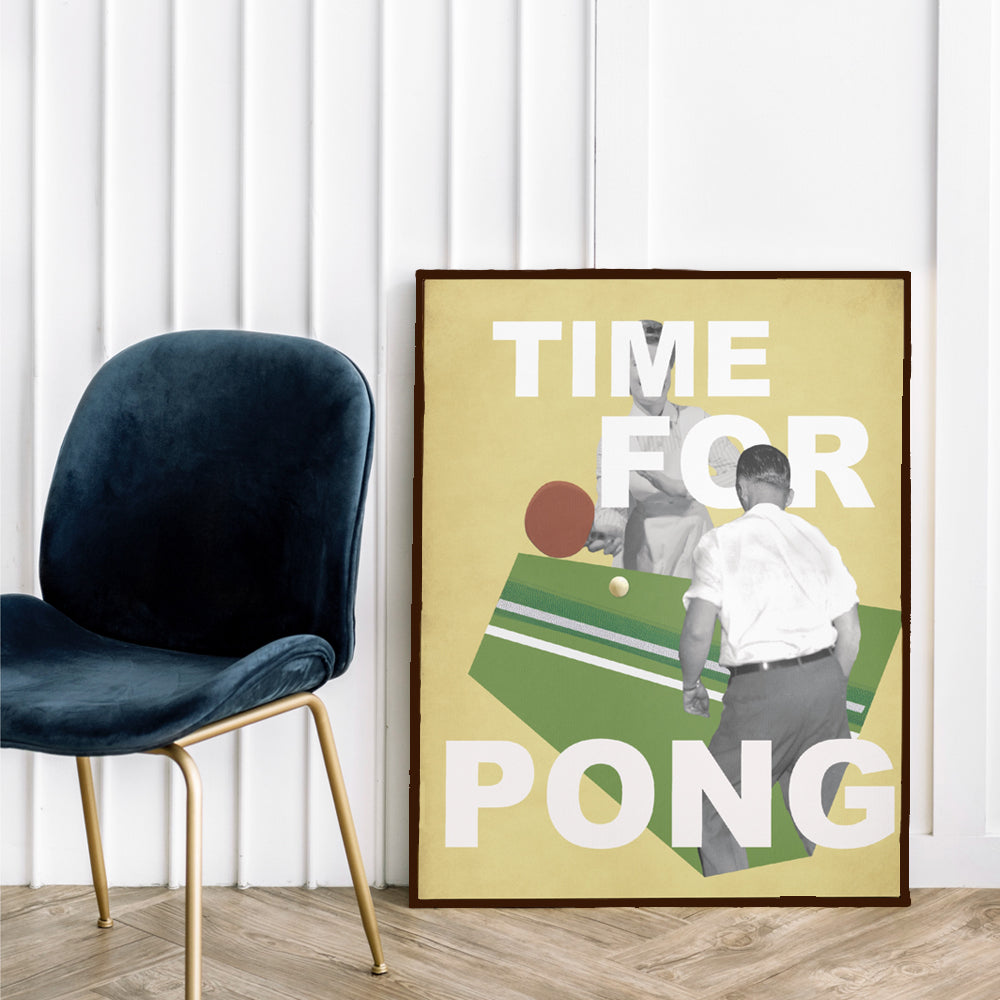 Ping Pong Pop Artwork Canvas Print for Wall