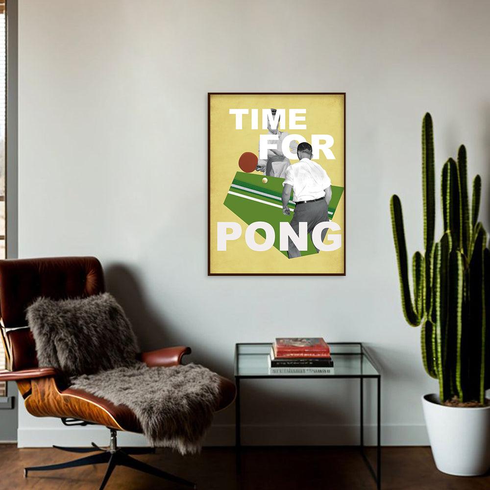 Ping Pong Pop Artwork Canvas Print for Wall shown in a room