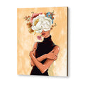 Poised Floral Girl Pop Artwork Canvas Print for Wall