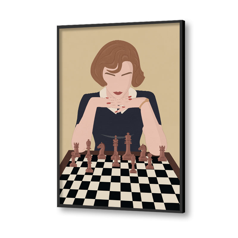 Queen's Gambit Pop Artwork Canvas Print for Wall