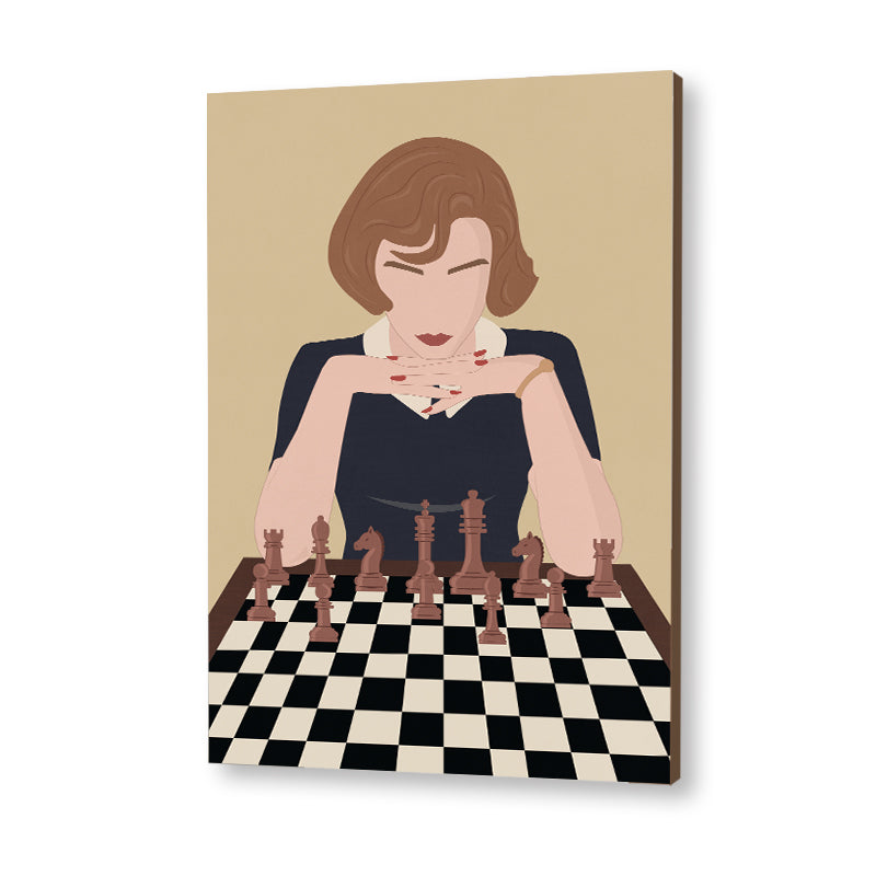 Queen's Gambit Pop Artwork Canvas Print for Wall