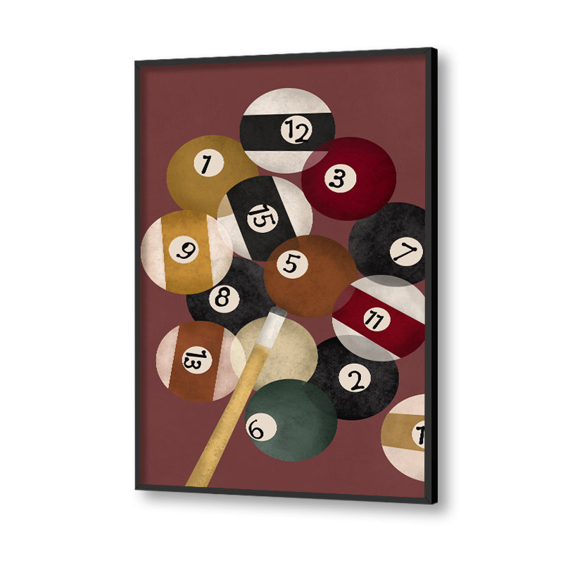 Snooker Pop Artwork Canvas Print for Wall