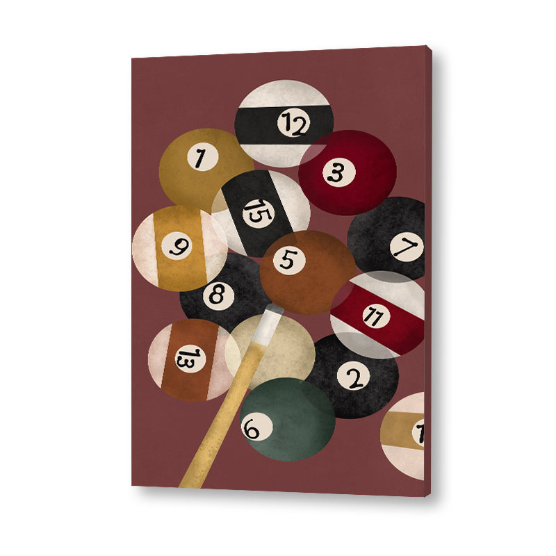 Snooker Pop Artwork Canvas Print for Wall