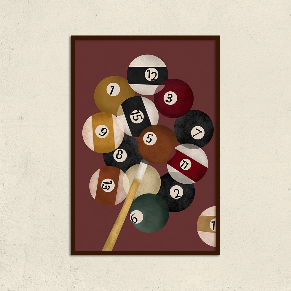 Snooker Pop Artwork Canvas Print for Wall
