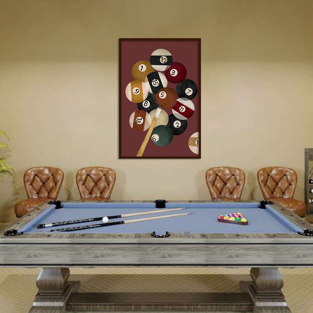 Snooker Pop Artwork Canvas Print for Wall