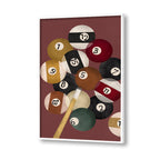 Snooker Pop Artwork Canvas Print for Wall