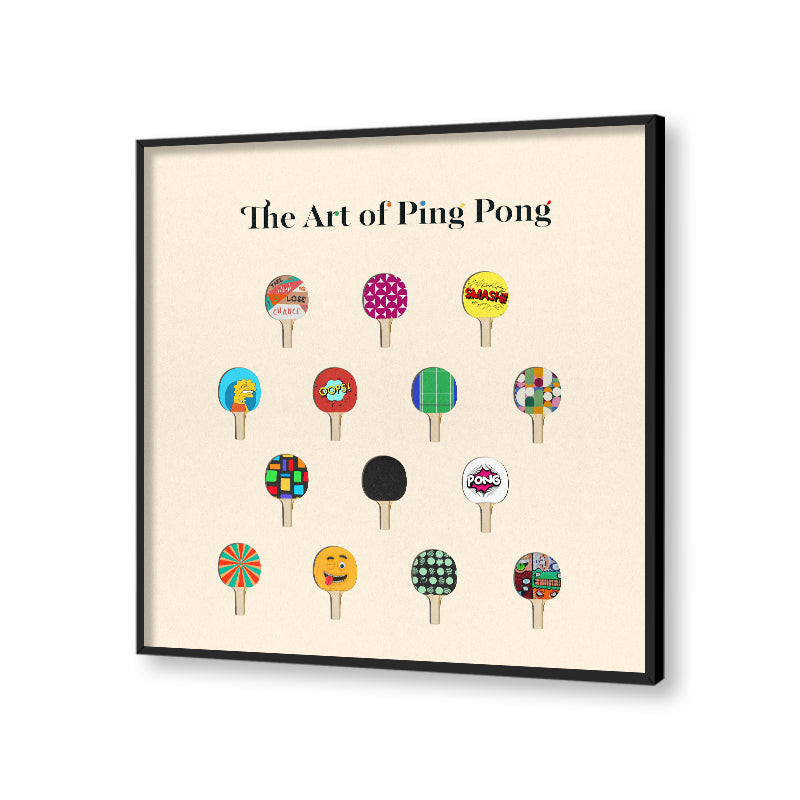 The Art Of Ping Pong 2 Pop Artwork Canvas Print for Wall