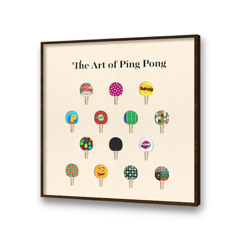 The Art Of Ping Pong 2 Pop Artwork Canvas Print for Wall