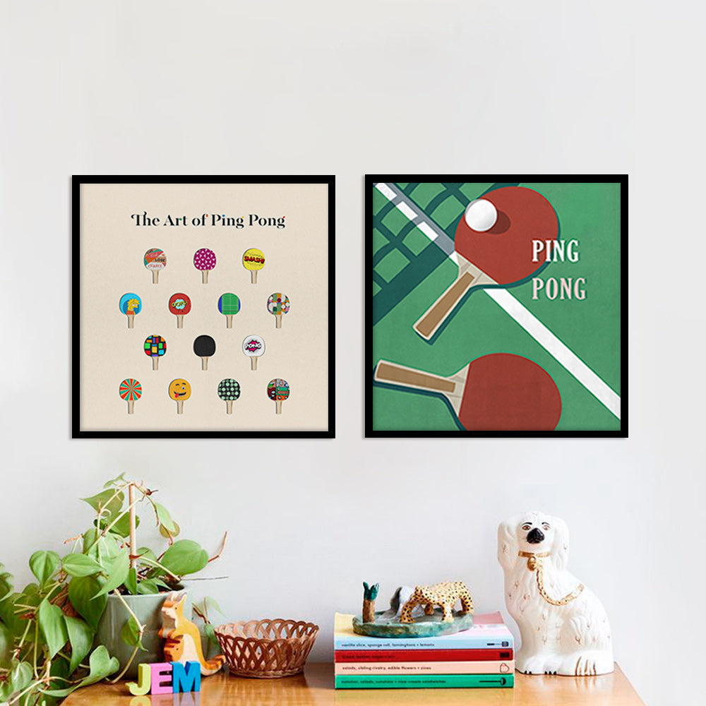 The Art Of Ping Pong 2 Pop Artwork Canvas Print for Wall