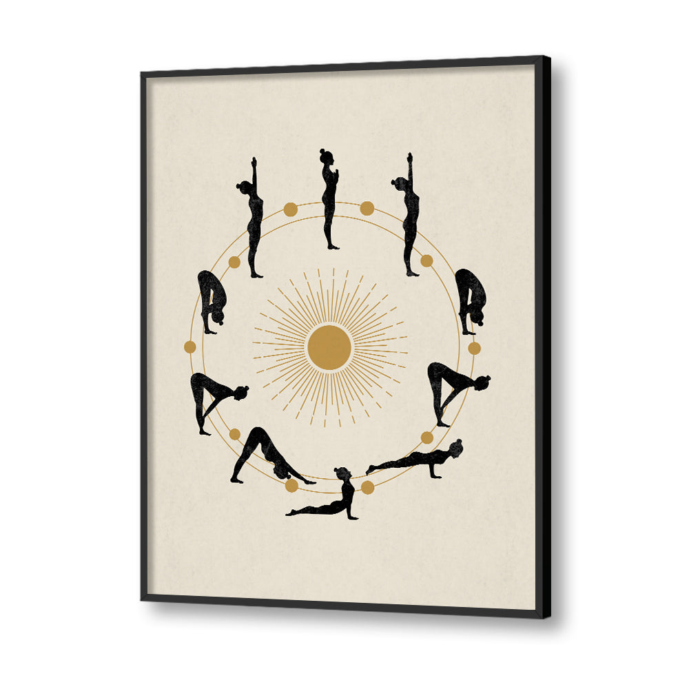 Yoga Poses Pop Artwork Canvas Print for Wall
