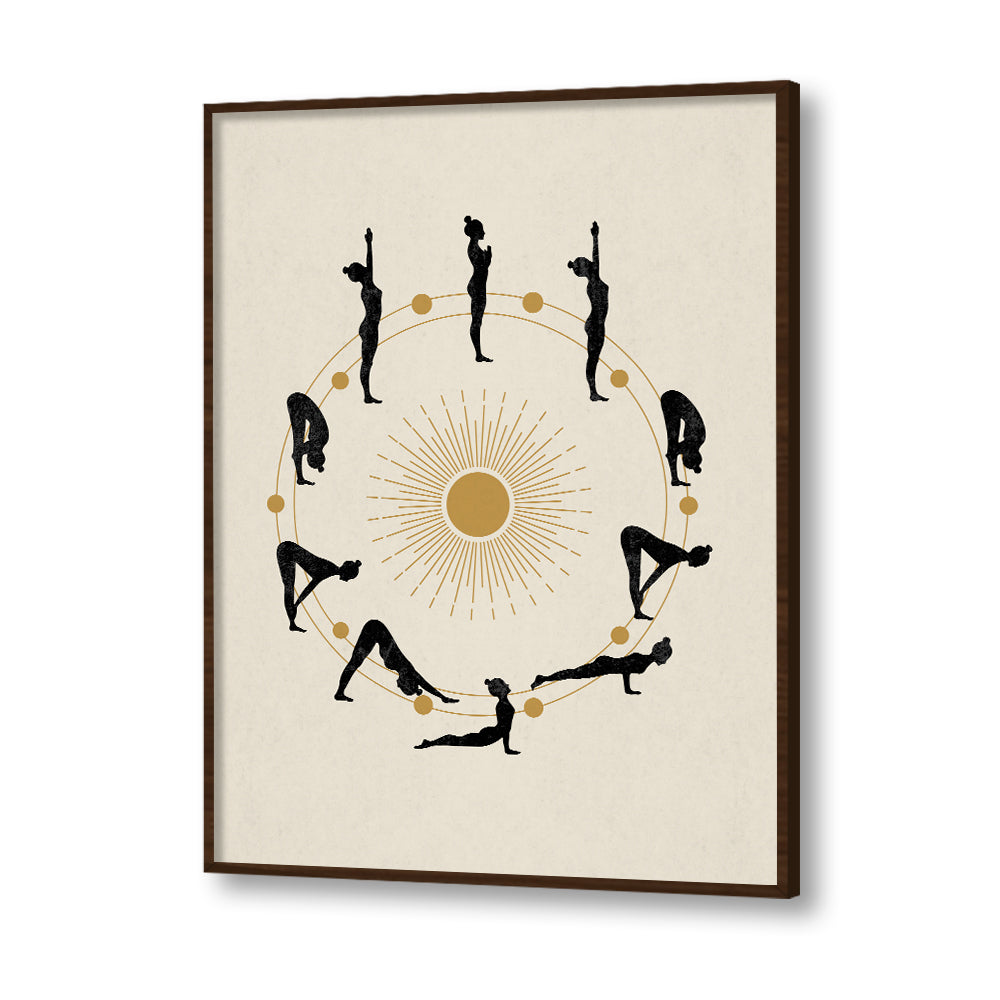 Yoga Poses Pop Artwork Canvas Print for Wall