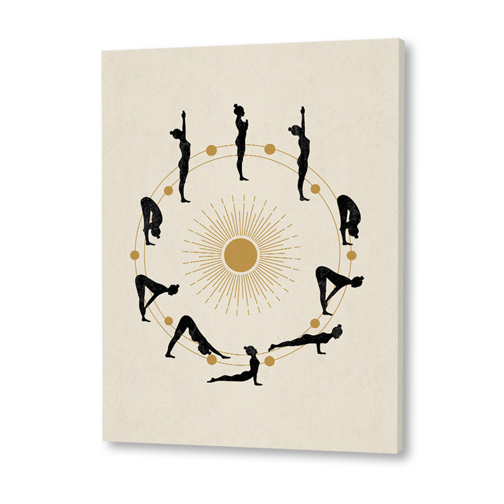 Yoga Poses Pop Artwork Canvas Print for Wall