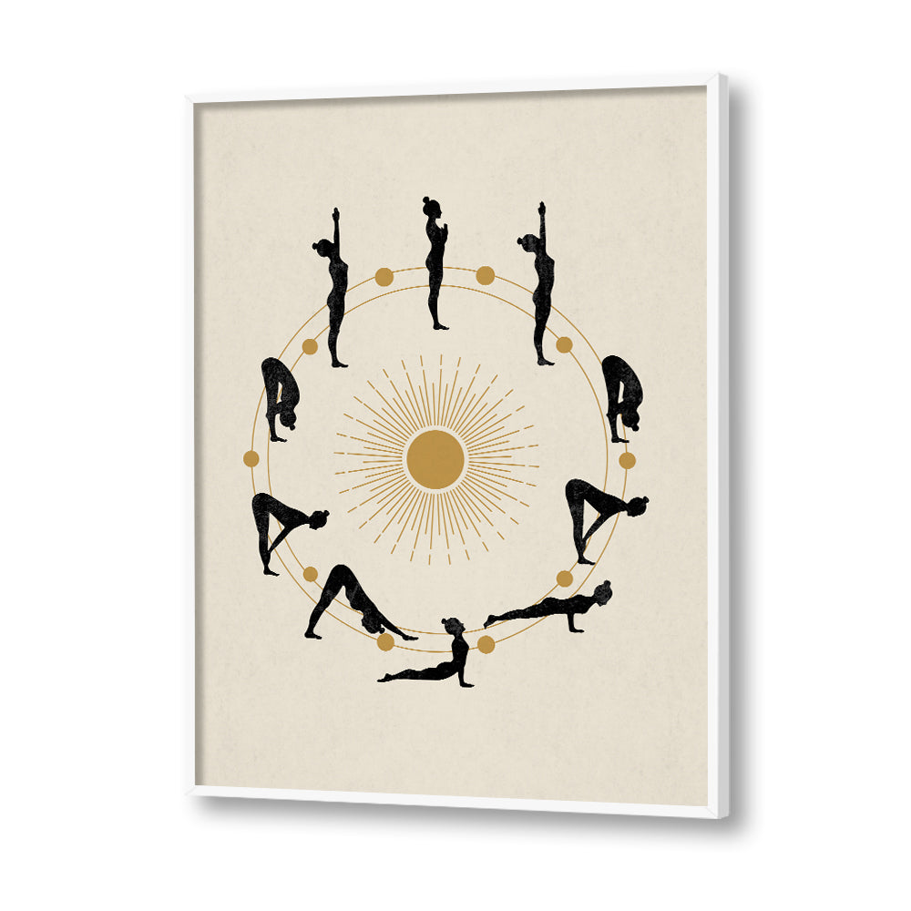 Yoga Poses Pop Artwork Canvas Print for Wall