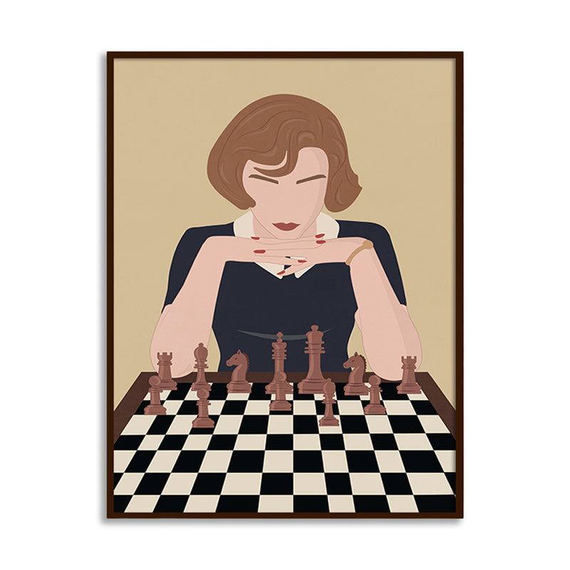 Queen's Gambit Pop Artwork Canvas Print for Wall