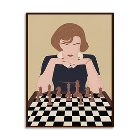 Queen's Gambit Pop Artwork Canvas Print for Wall