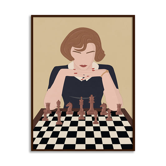 Queen's Gambit Pop Artwork Canvas Print for Wall