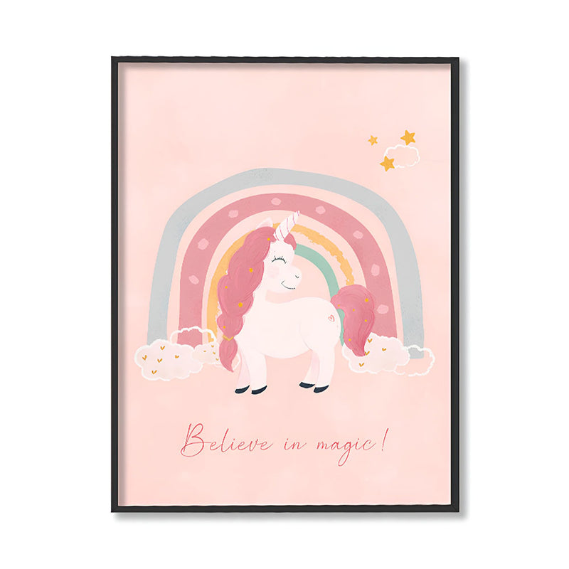 Rainbows in Spring Wall Art Canvas Print for Kids Room
