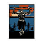 Rise & Grind — Gym Motivation Pop Artwork Canvas Print for Wall