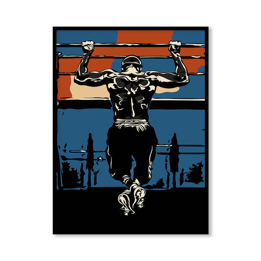 Rise & Grind — Gym Motivation Pop Artwork Canvas Print for Wall