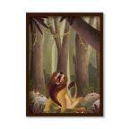 Roaring Lion Wall Art Canvas Print for Kids Room