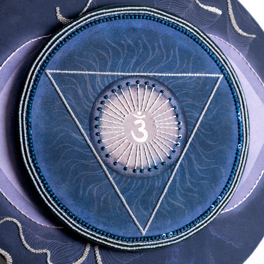 Seven Chakras - Ajna Chakra with Embroidery Canvas Wall Artwork