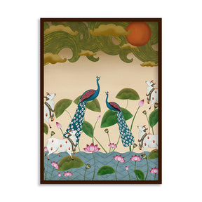 Sarovar Traditional Artwork Canvas Print for Wall