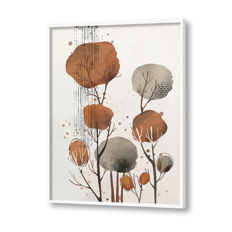 Boho Abstract Woodland 1 Scandinavian Canvas Wall Art Print