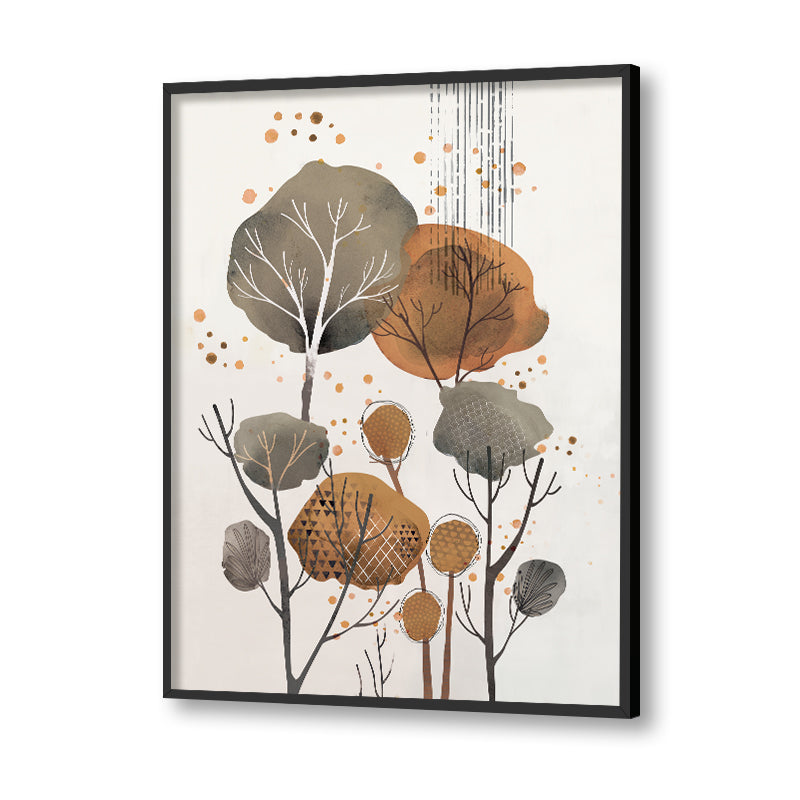 Boho Abstract Woodland 2 Scandinavian Canvas Wall Art Print