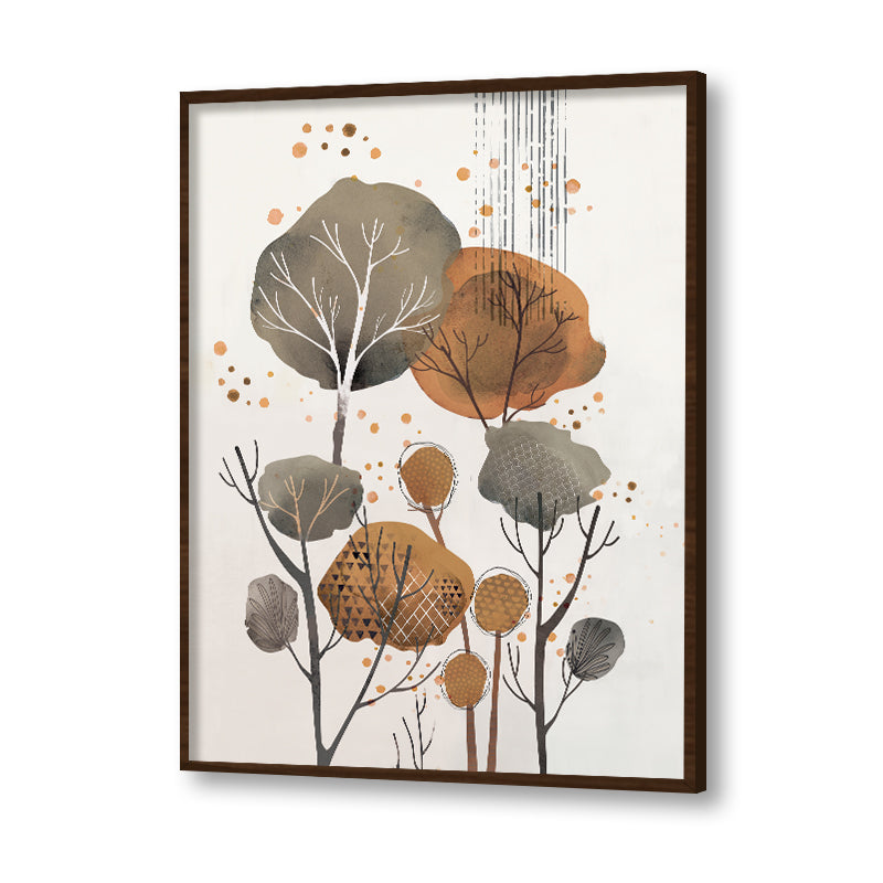 Boho Abstract Woodland 2 Scandinavian Canvas Wall Art Print